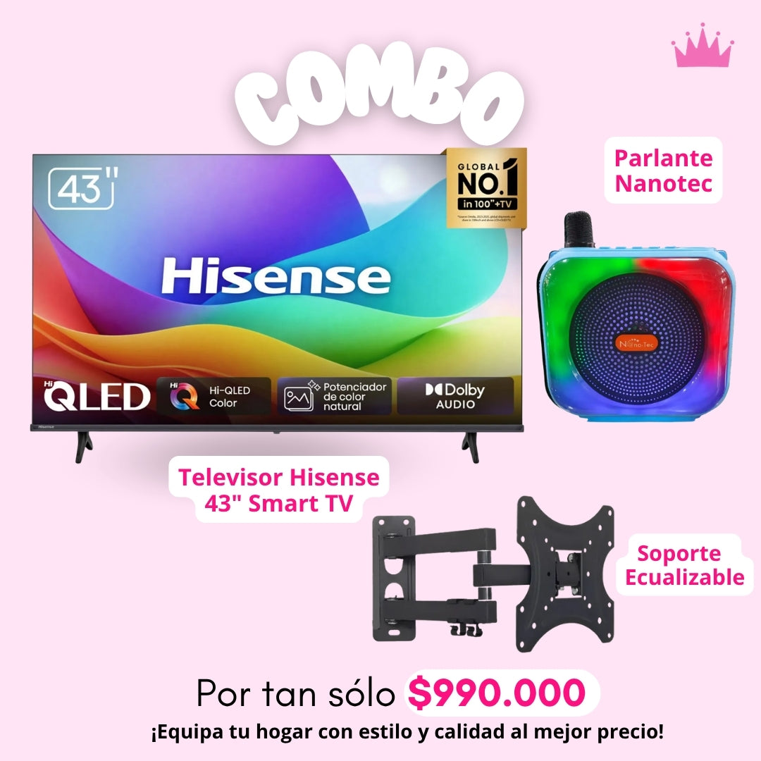 Combo Tv Hisense 43"