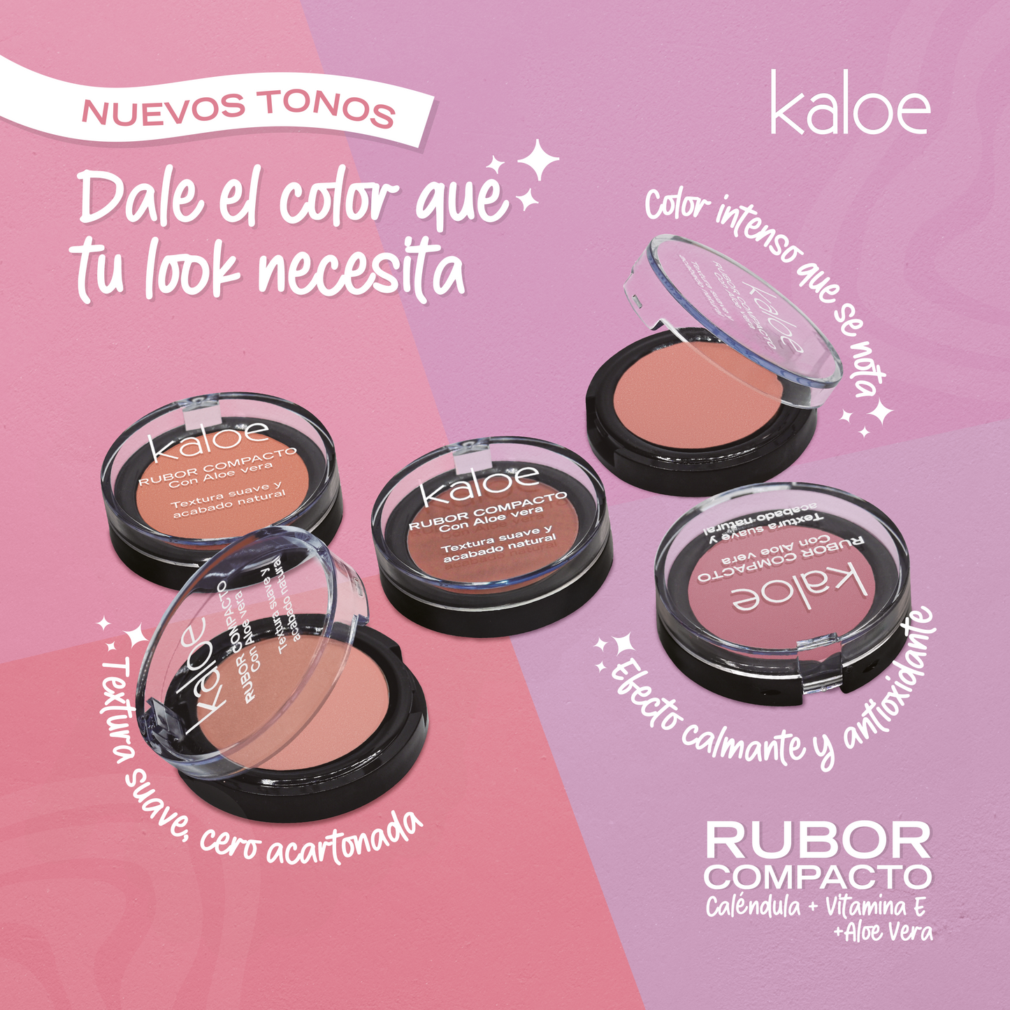RUBOR COMPACTO CON ALOE VERA KALOE