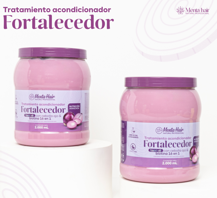 Tratamiento Acondicionador Fortalecedor nutrioil con cebolla ajo y biotina 16 en 1 - X2.000ml