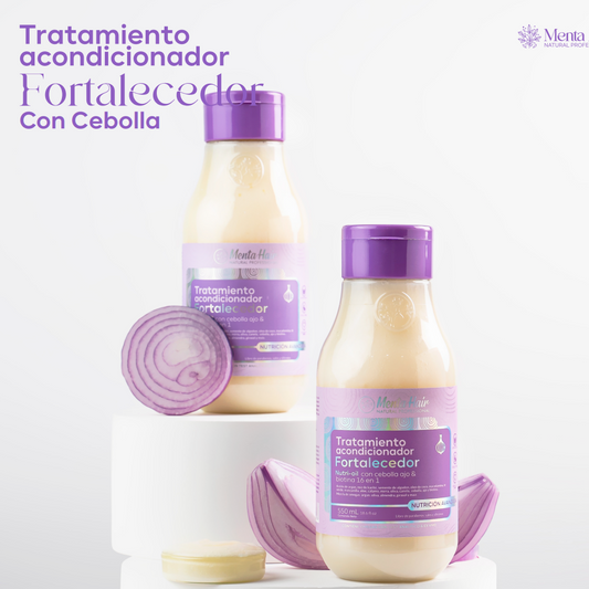 Tratamiento Acondicionador Fortalecedor Con Cebolla y Ajo X550ml Menta Hair