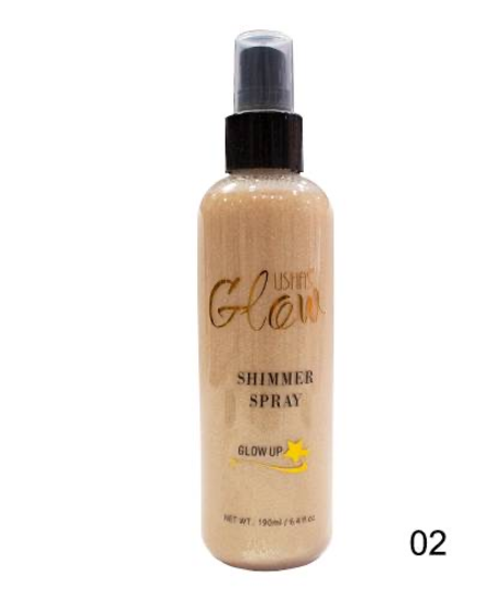 Iluminador corporal Glow Shimmer Spray Ushas 180 ML