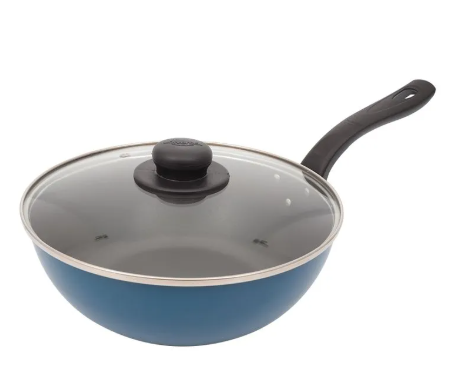 WOK MASS COLOR 24CM + TAPA VIDRIO UNIVERSAL