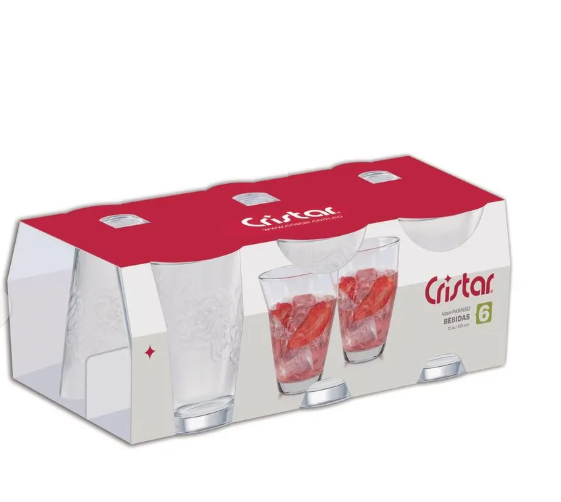 VASOS PARAISO X6 CRISTAR