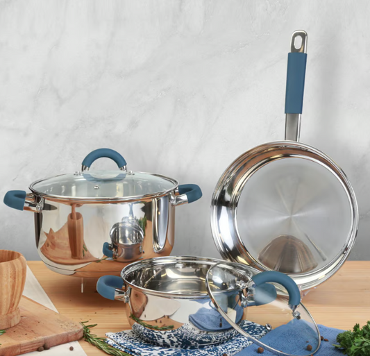 Bateria Acero Inoxidable 5 Piezas Home Elements