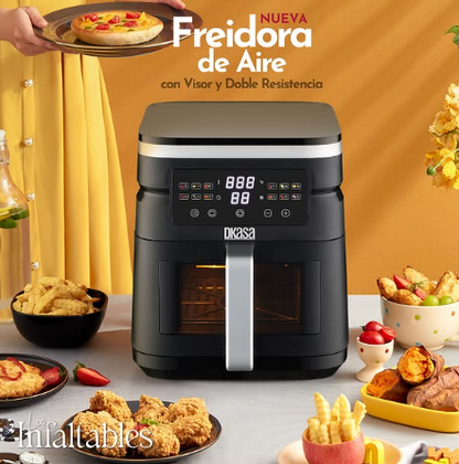 FREIDORA DE AIRE CON VISOR  7L DKASA