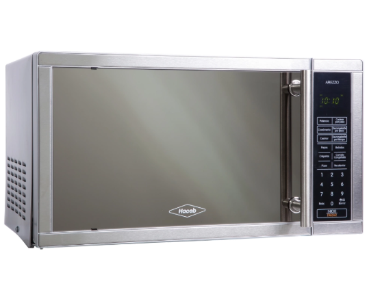 Horno Microondas Haceb Inox Con Manija 0.7 (20 Litros)