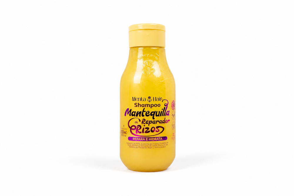 Shampoo Mantequilla Reparador de Rizos X550ml Menta Hair