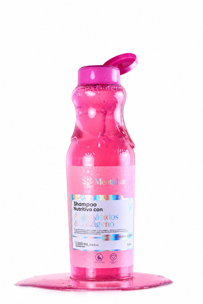 Shampoo Nutritivo Aminoácidos Y Colágeno Litro X1000ml Menta Hair