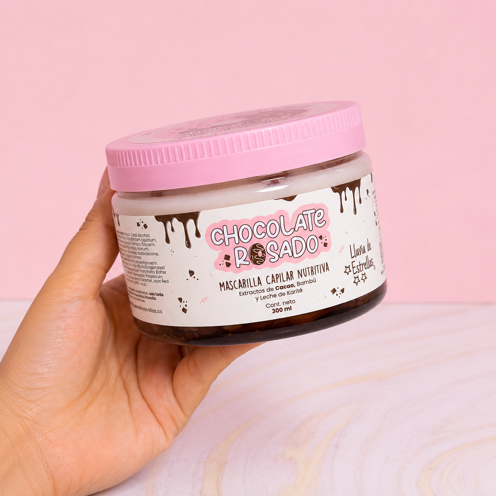 Mascarilla capilar nutritiva chocolate rosado lluvia de estrellas 💫