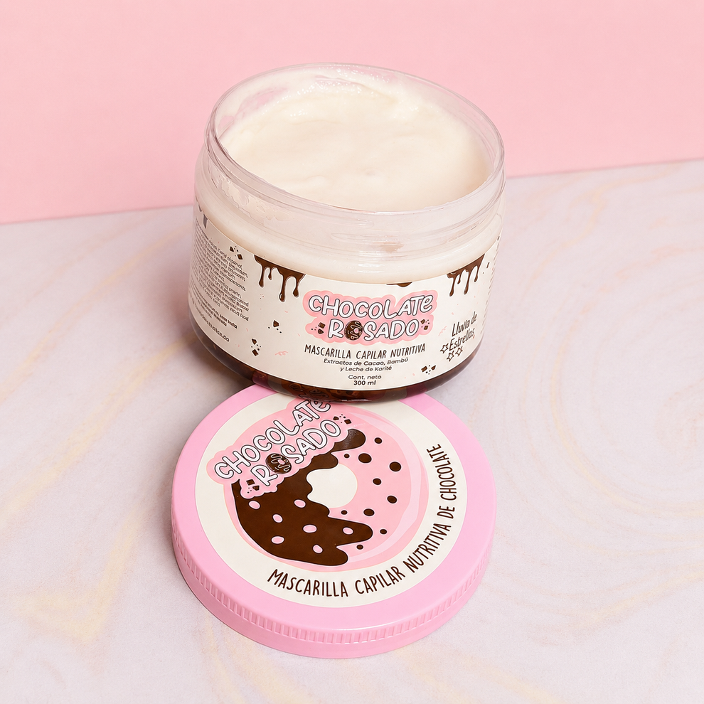 Mascarilla capilar nutritiva chocolate rosado lluvia de estrellas 💫