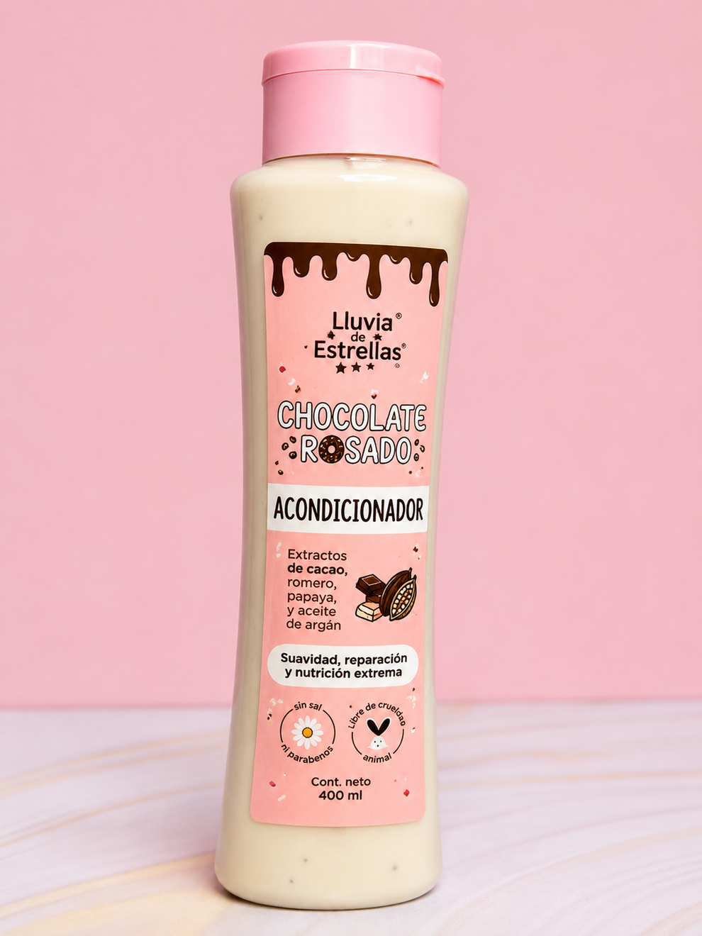 Acondicionador de chocolate rosado lluvia de estrellas 💫