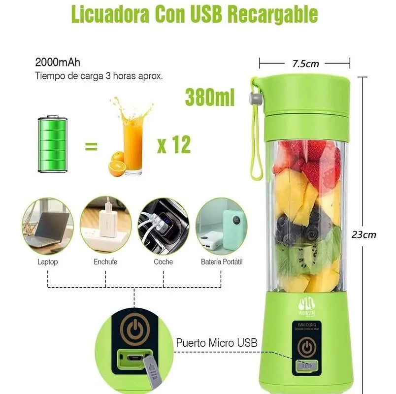 MINI LICUADORA PORTATIL 380 ML  N0:HM-03