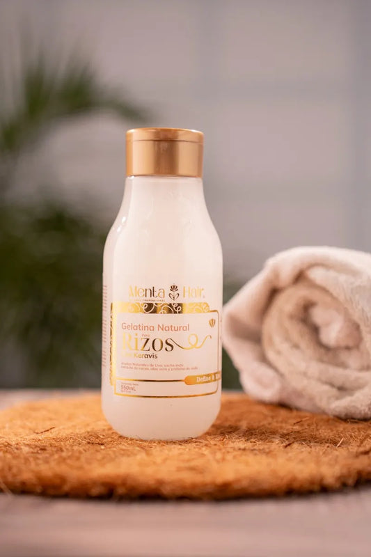Gelatina Natural  Nutritivo Con Aloe Vera Rizos X550ml Menta Hair