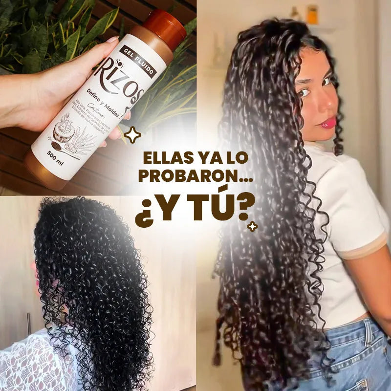 Gel Fluido - rizos  Definición Control Y Brillo 500 ML soy rizos
