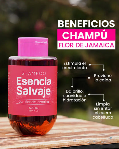 Shampoo con Flor de Jamaica Esencia Salvaje