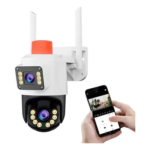 Cámara Seguridad Exterior Wifi 4mp Doble Lente Visión Noctur Jk-9697AL