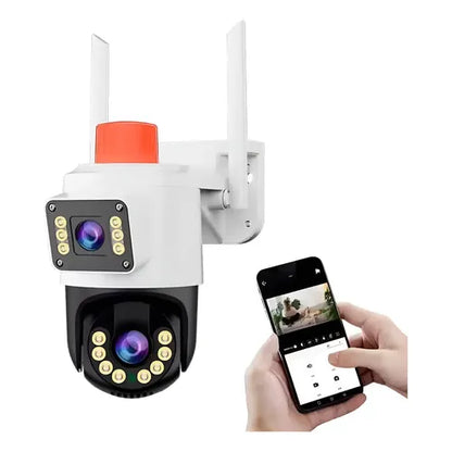 Cámara Seguridad Exterior Wifi 4mp Doble Lente Visión Noctur Jk-9697AL