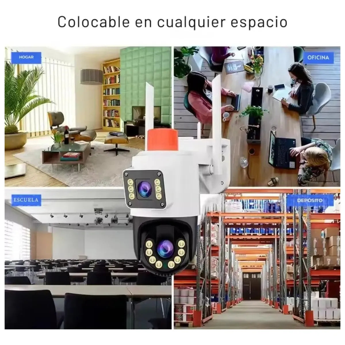 Cámara Seguridad Exterior Wifi 4mp Doble Lente Visión Noctur Jk-9697AL