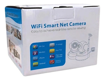 Cámara Seguridad Ip 360° Hd Onvif Camara Wifi Cctv Color Blanco V380