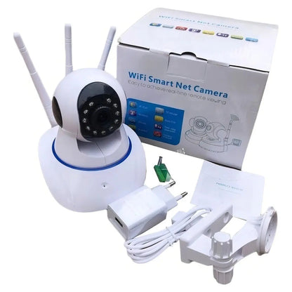 Cámara Seguridad Ip 360° Hd Onvif Camara Wifi Cctv Color Blanco V380