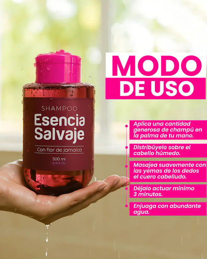 Shampoo con Flor de Jamaica Esencia Salvaje