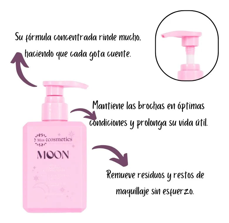 Champoo para brochas Moon Miss cosmétics