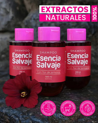 Shampoo con Flor de Jamaica Esencia Salvaje