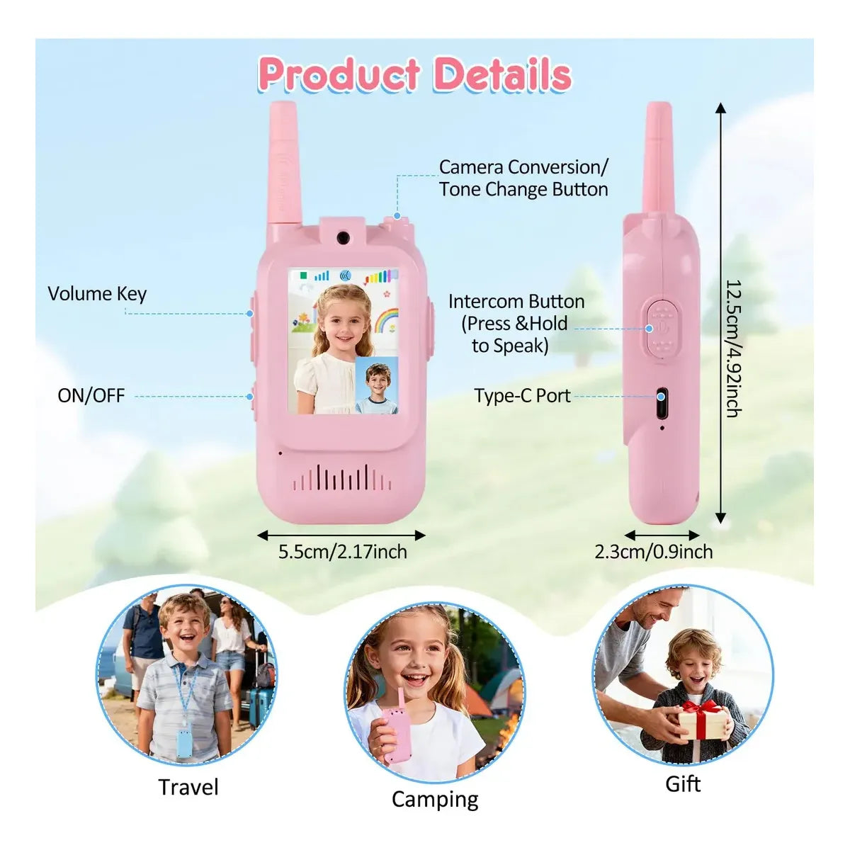 Video Para Niños Con Cámara, Walkie Talkie