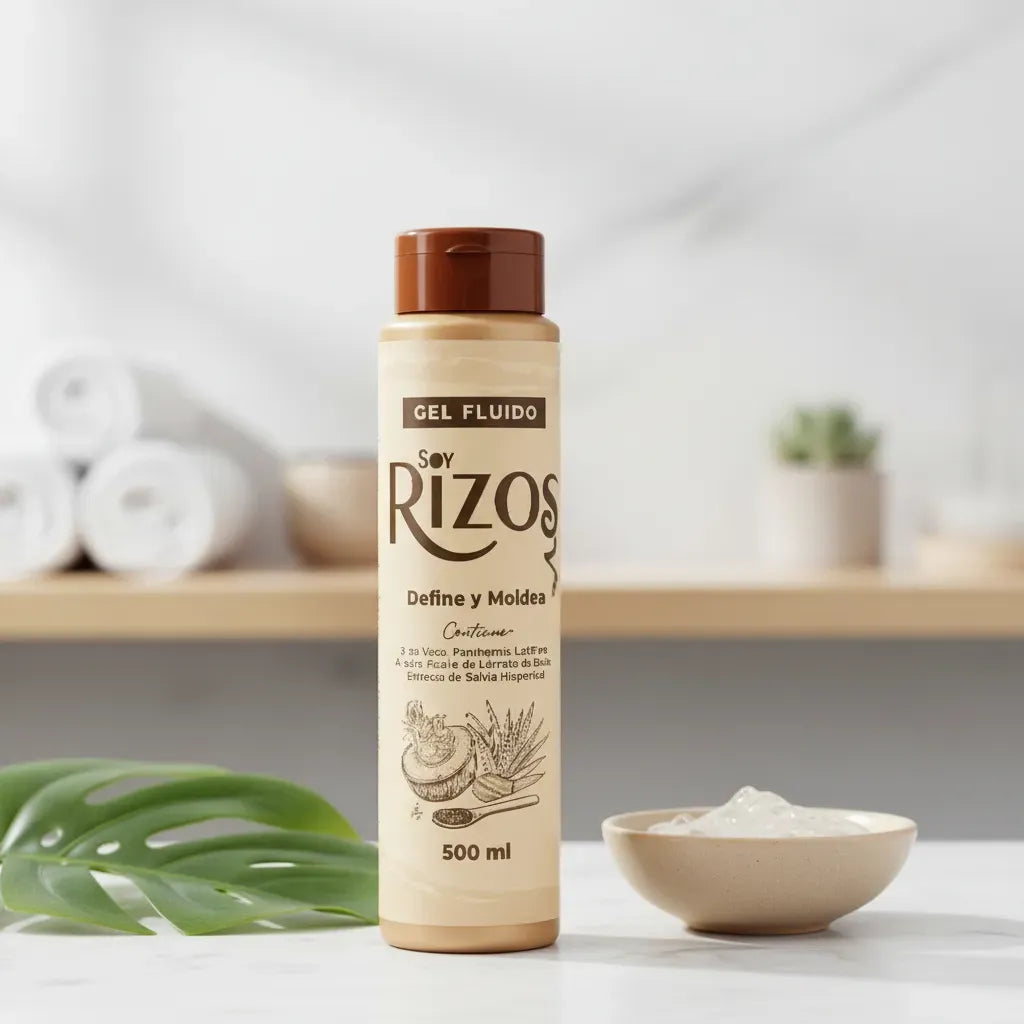 Gel Fluido - rizos  Definición Control Y Brillo 500 ML soy rizos