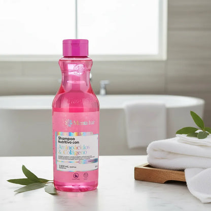 Shampoo Nutritivo Aminoácidos Y Colágeno Litro X1000ml Menta Hair