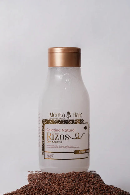Gelatina Natural  Nutritivo Con Aloe Vera Rizos X550ml Menta Hair