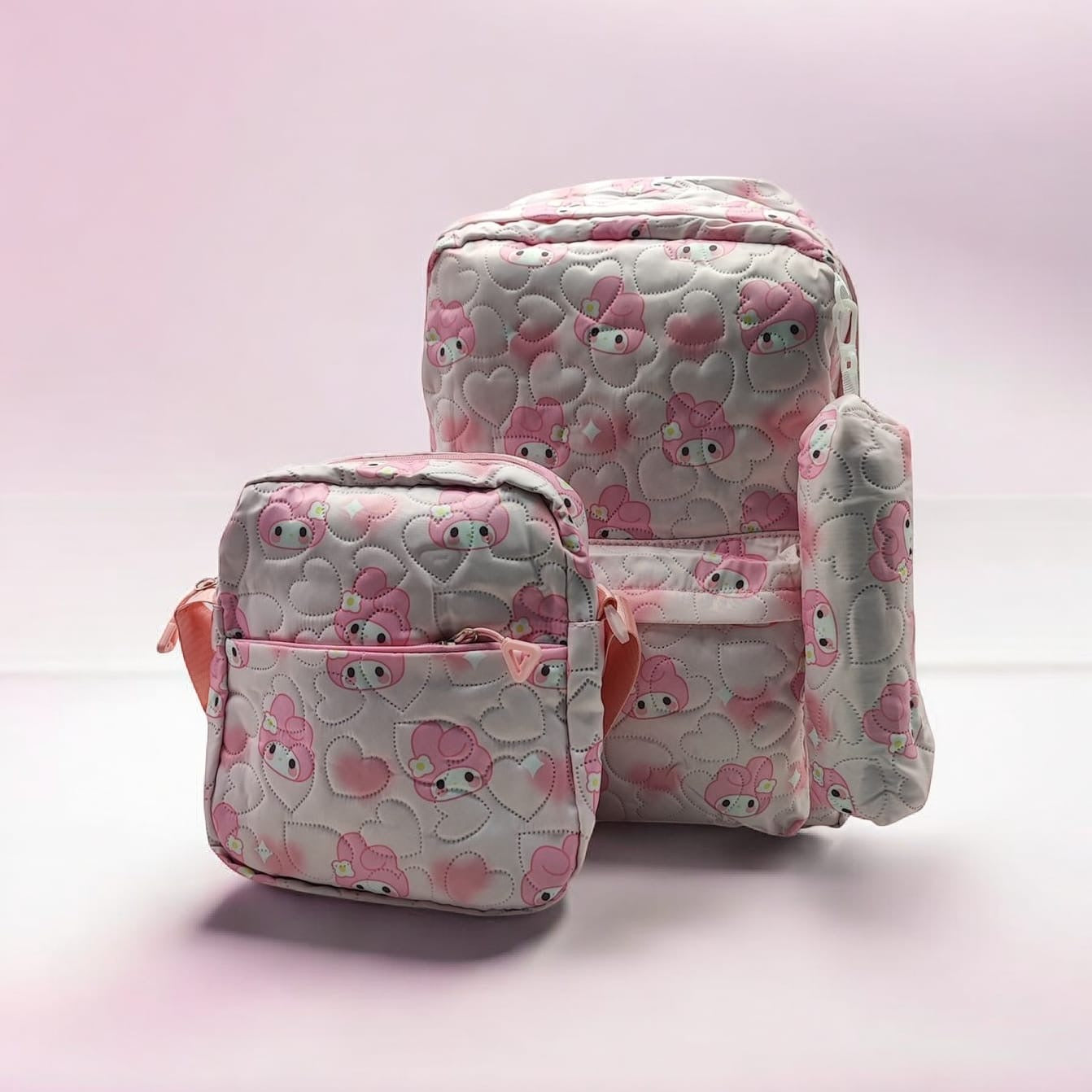 Set x3 bolso, lonchera y cartuchera