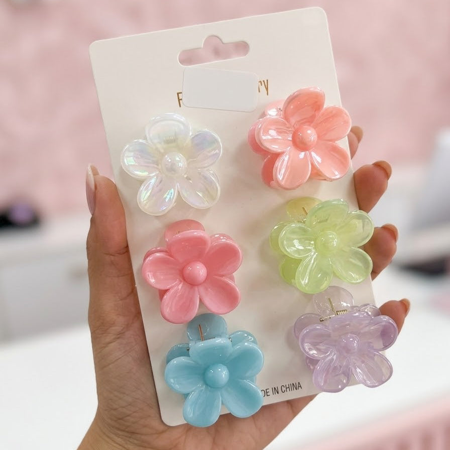Pinzas de flores x6