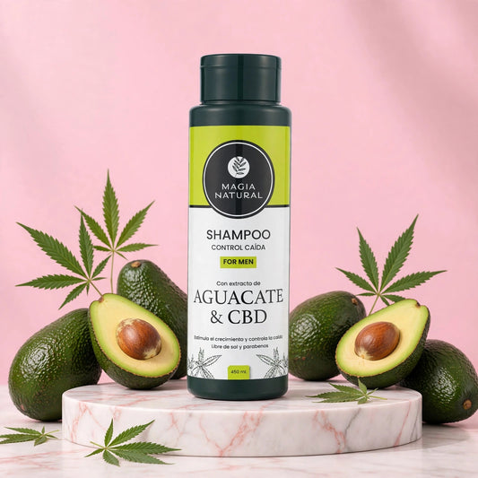 Shampoo Aguacate y CBD Hombre Magia Natural