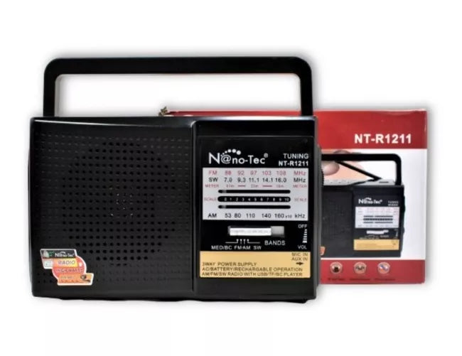 Radio Nano Tec Nt-r1211 4bandas Bateria Recargable