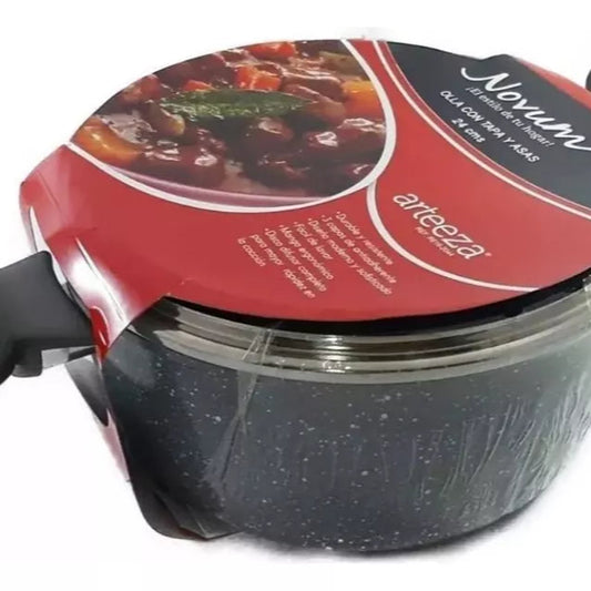Olla con tapa y asas novum 24cm
