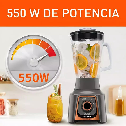 Licuadora Imusa Powerwix Glass
