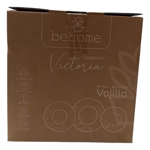 VAJILLA BEHOME SET DE 18 PIEZAS