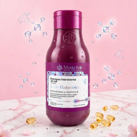 Shampoo Acido Hialuronico x 550 ml Menta Hair