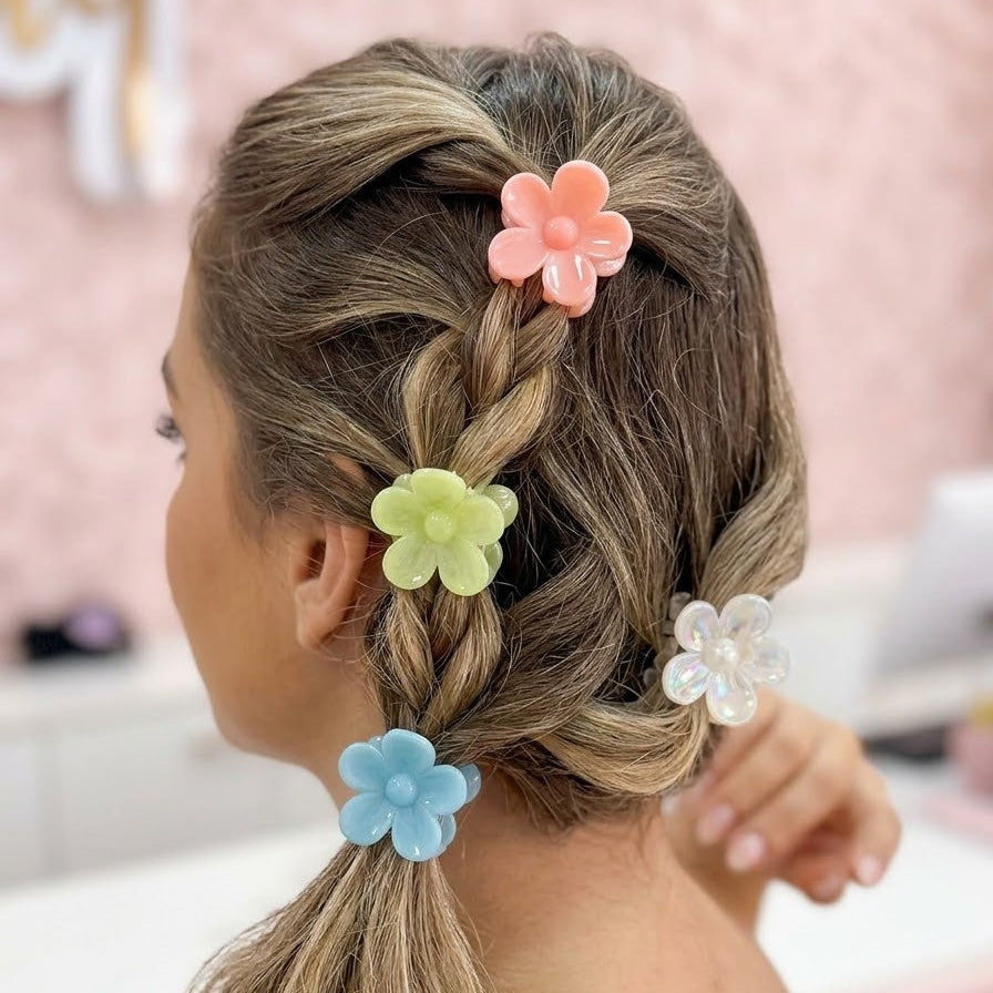 Pinzas de flores x6