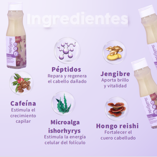 Shampoo crecimiento con extracto de cebolla y péptidos