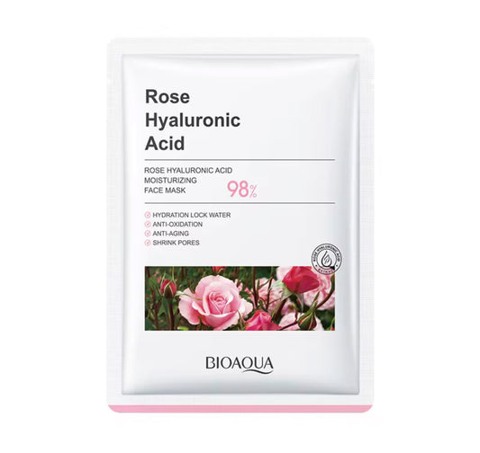 Mascarilla en velo de rosas