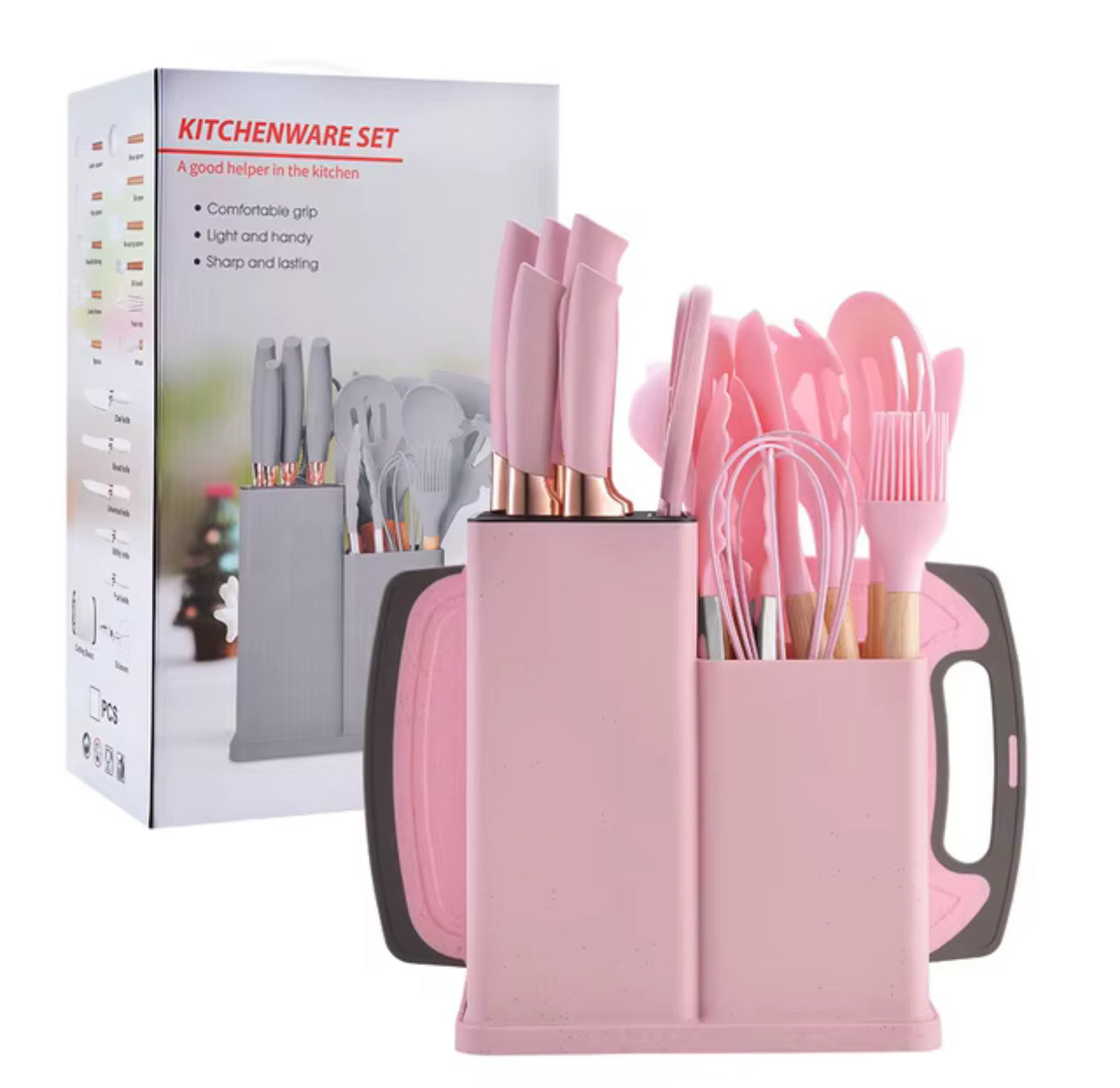 Set de Utensilios Antiadherentes para Cocina de 19 Piezas