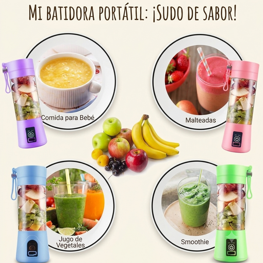 MINI LICUADORA PORTATIL 380 ML  N0:HM-03