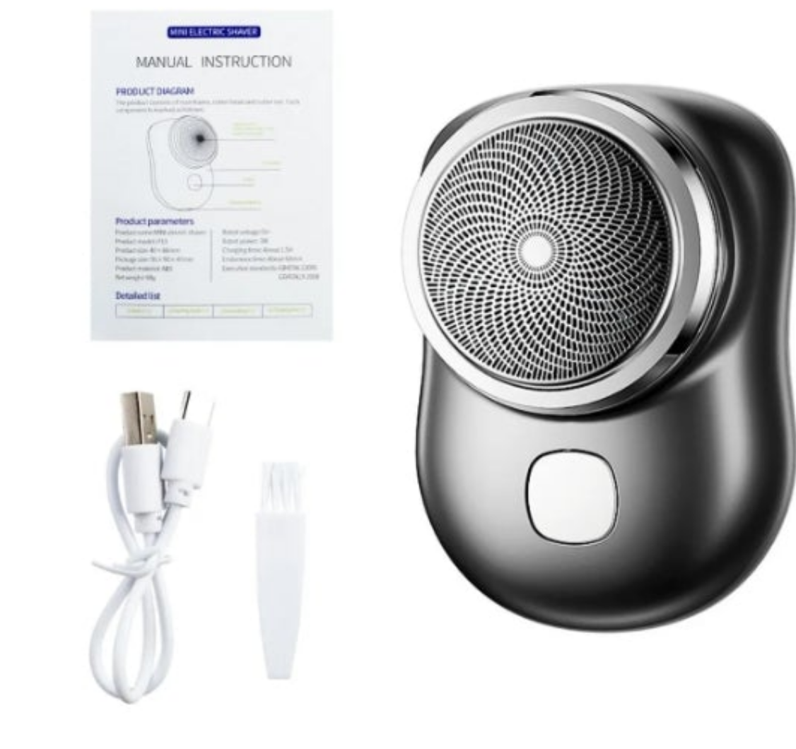 Mini Shaver",  afeitadora eléctrica portátil.