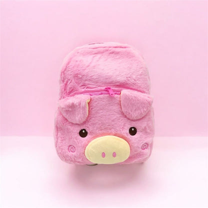 Bolso Mochila de peluche diseño 🐷