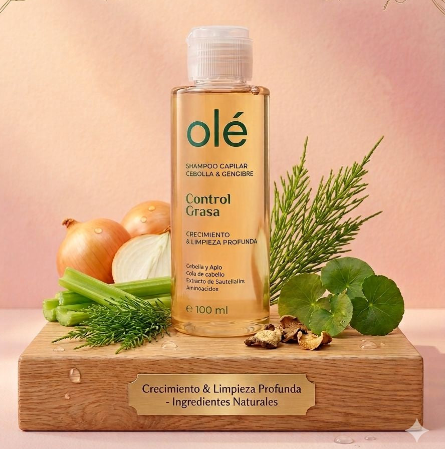 Mini Shampoo capilar cebolla y jengibre control caspa olé