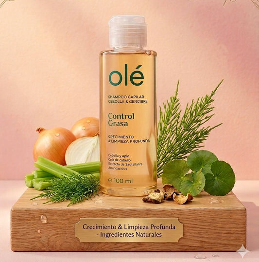 Mini Shampoo capilar cebolla y jengibre control caspa olé