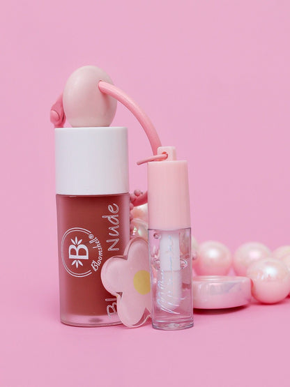 Llavero Duo nude + mini gloss hidratante – Bloomshell