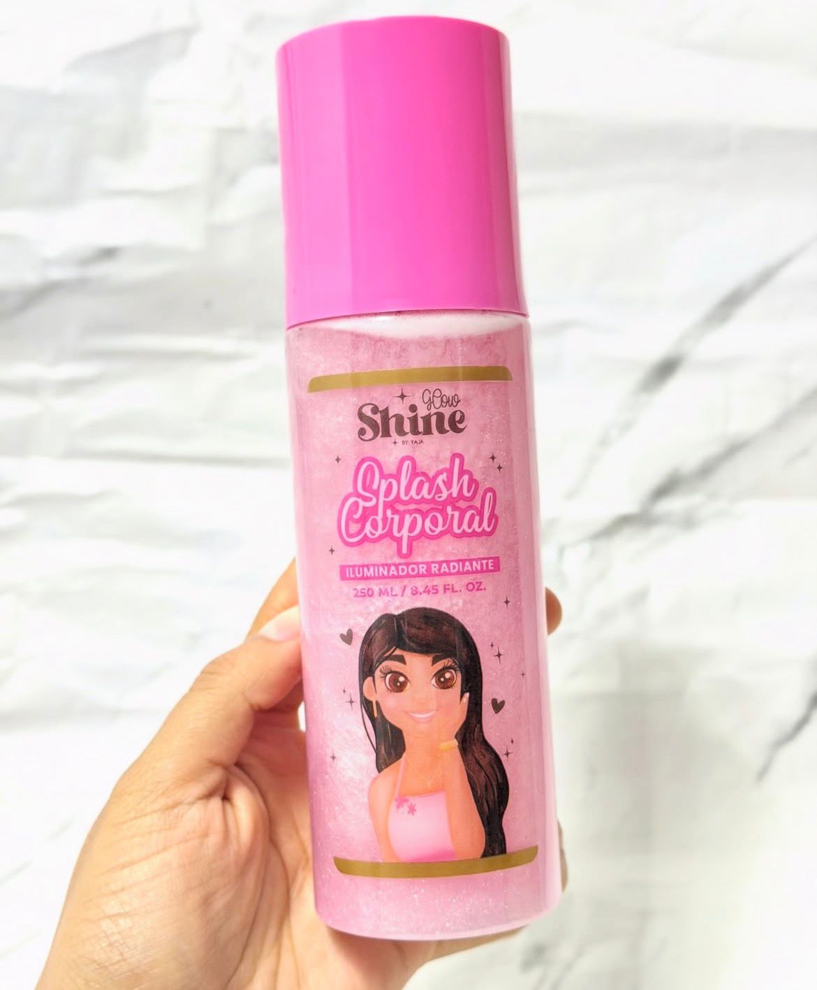 SPLASH CORPORAL ROSADO  250 ML GLOW SHINE BY YAJA